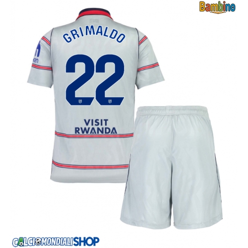 Maglie da calcio Atletico Madrid Alejandro Grimaldo #22 Terza Maglia Bambino 2026-27 Manica Corta + Pantaloni corti)